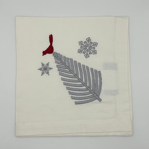 NEW 8 The Company Store Winter Wood Cloth Dinner Napkins 9"x9" 100% Cotton - Picture 1 of 5